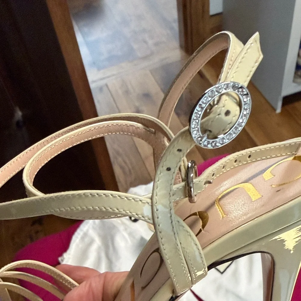 Gucci Beige Strappy Heels - Picture 3 of 5
